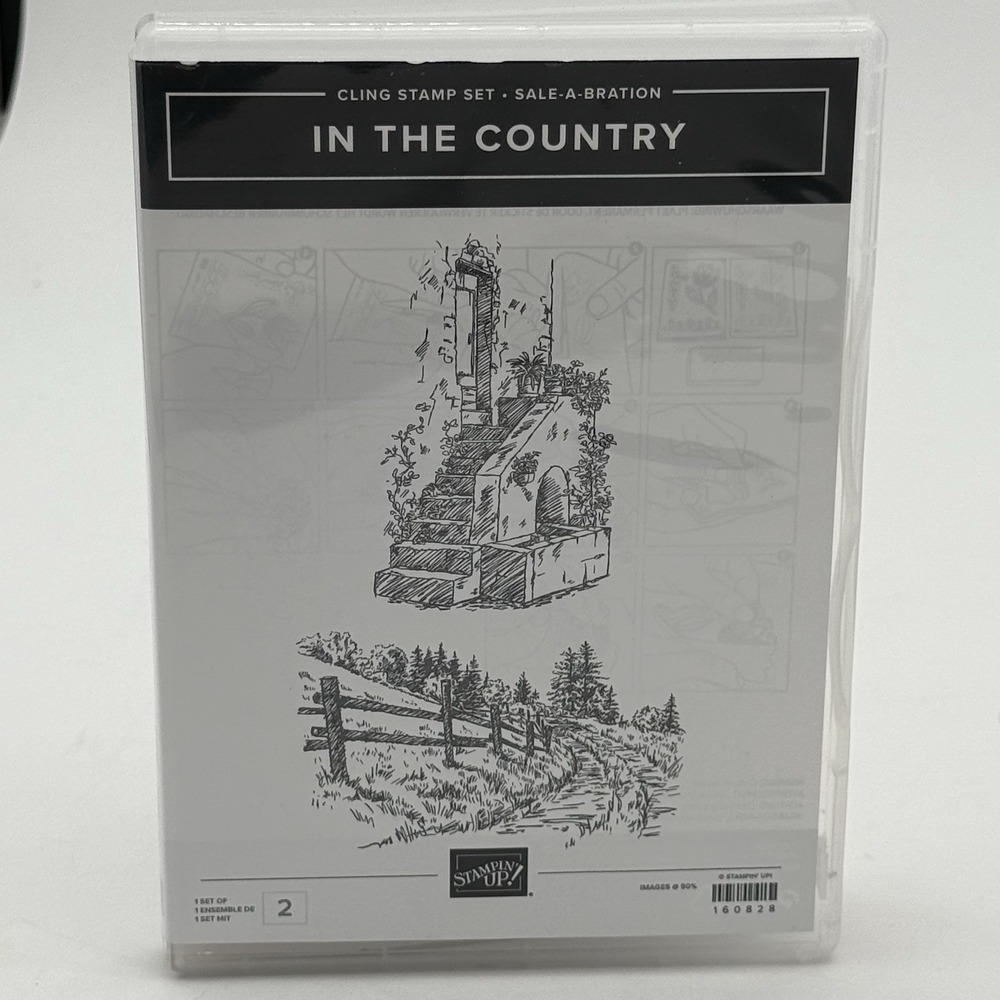 STAMPIN' UP- In The Country Stamp Set- Item # 160828 Stairs Fence Landscape NEW